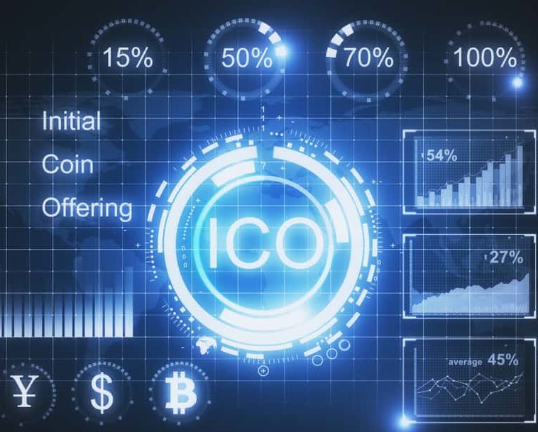 Creative glowing ICO background. Cryptocurrency concept. Source: shutterstock.com