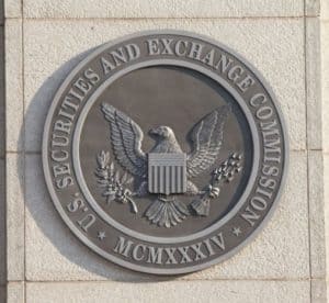 Securities and Exchange Commission logo. Source: shutterstock.com
