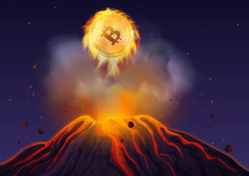 Bitcoin volcano explosion. Source: shutterstock.com