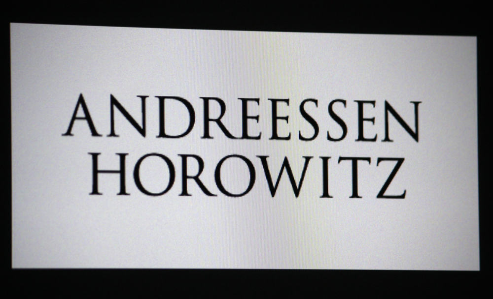The logo of the brand Andreessen Horowitz. Source: Shutterstock.com