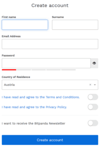 Bitpanda Registration Create Account