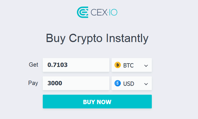 CEX.IO Buy Crypto Instantly
