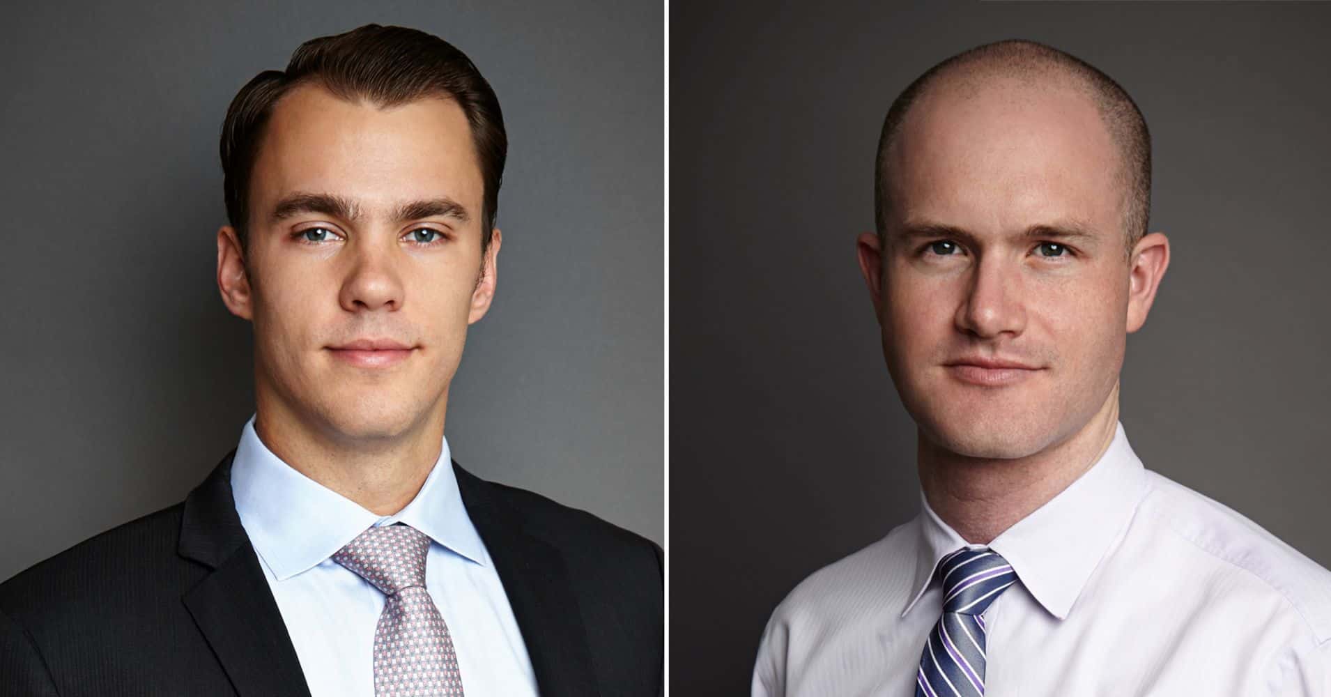 Coinbase founders Fred Ehrsam Brian Armstrong