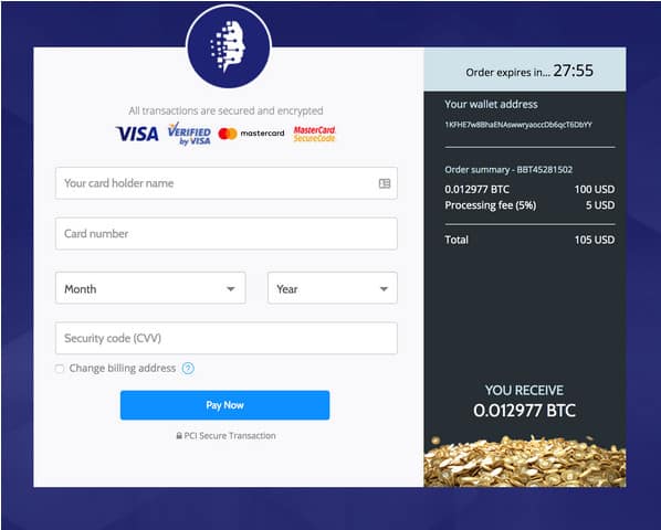 Coinmama Credit Card Payment