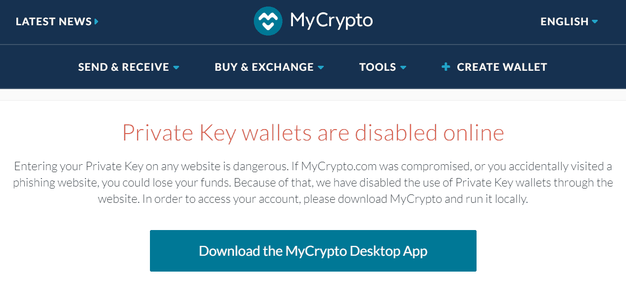 MyCrypto platform and app