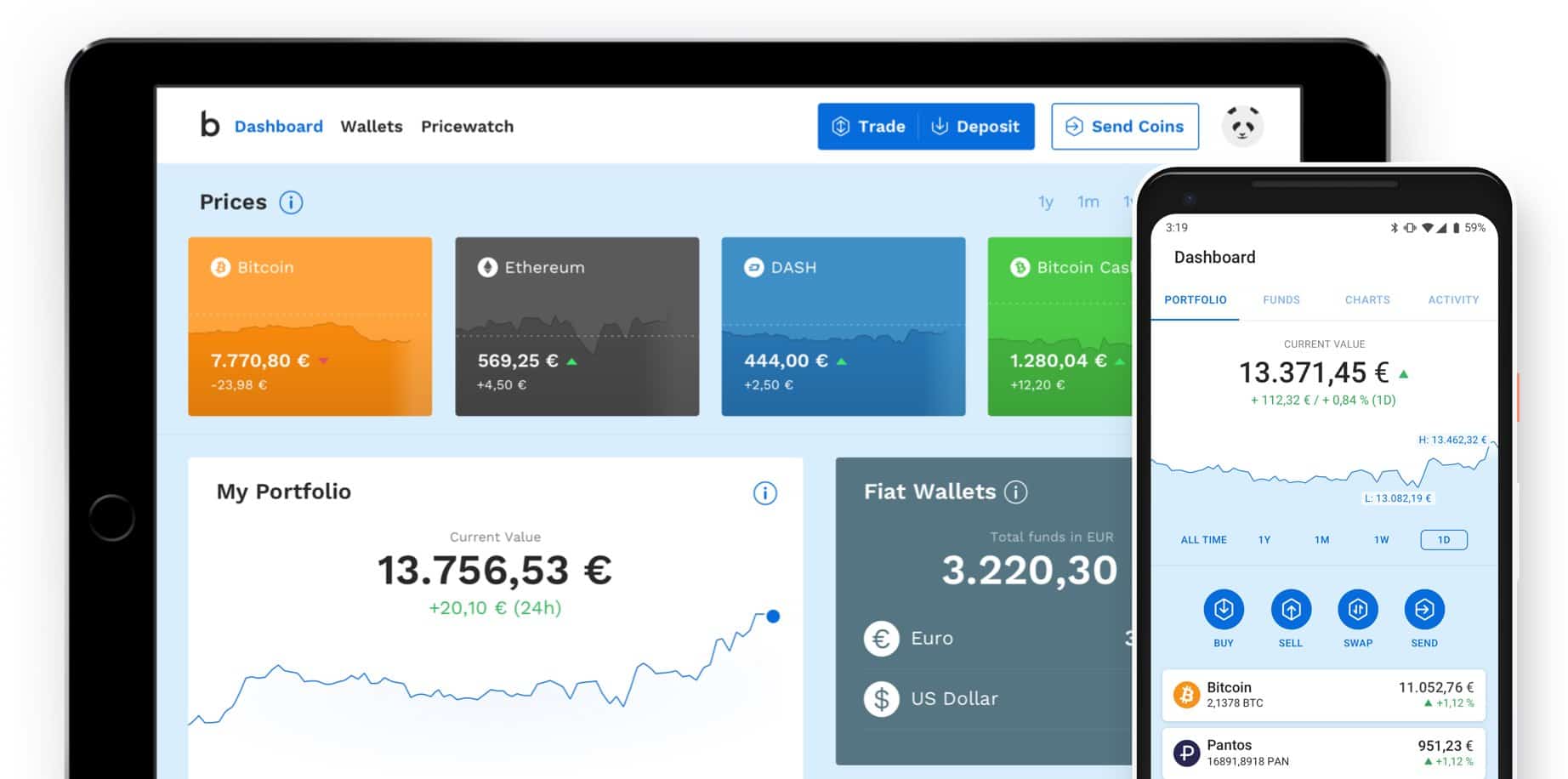 bitpanda platform screenshot