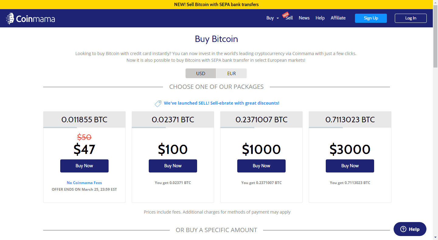 buy bitcoin on coinmama