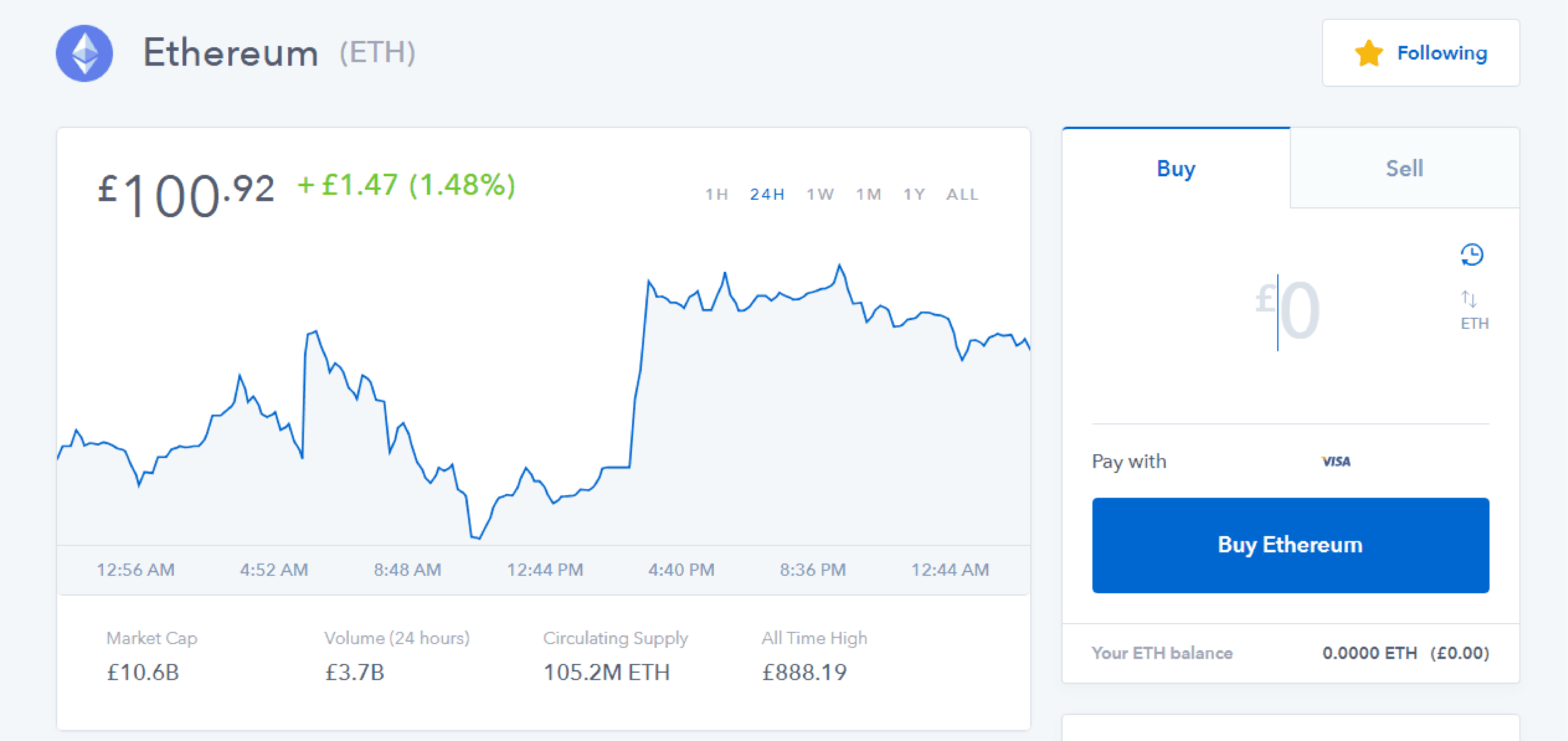 buy ethereum on coinbase