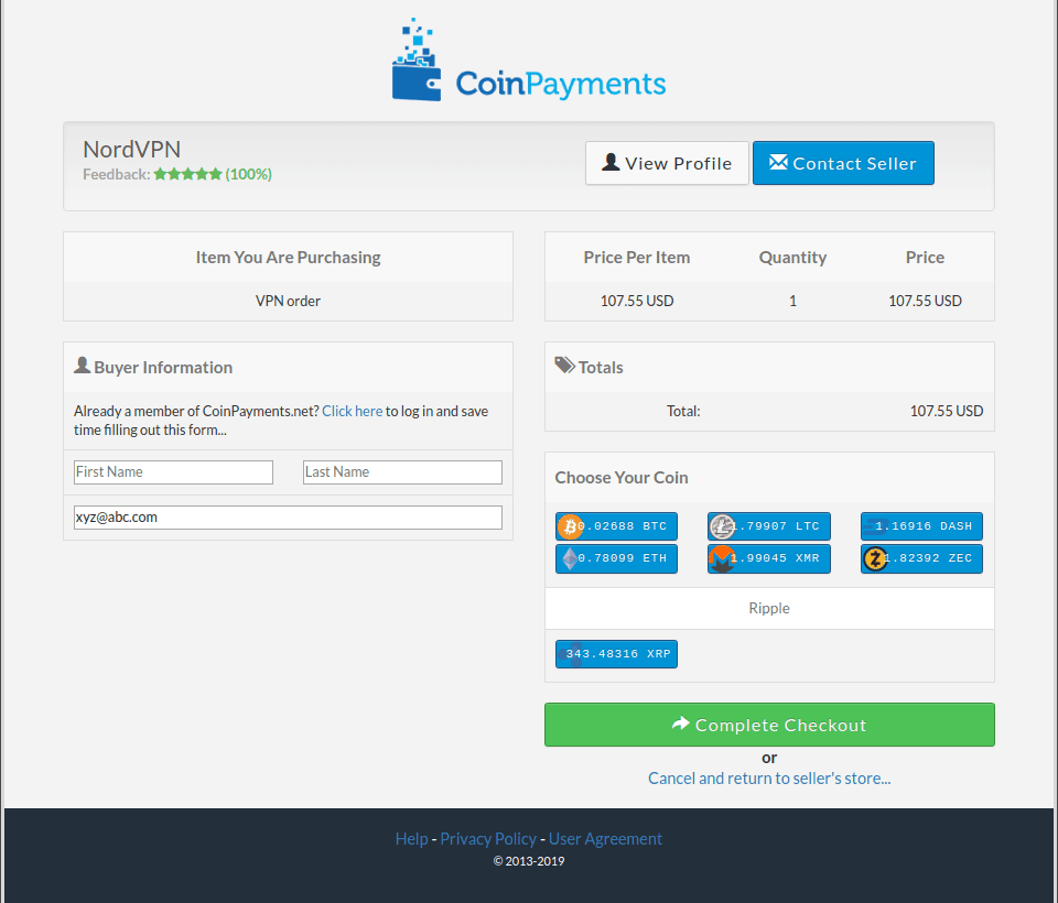coinpayments on nordvpn