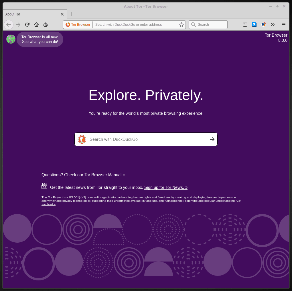 Tor Browser Launch Screen
