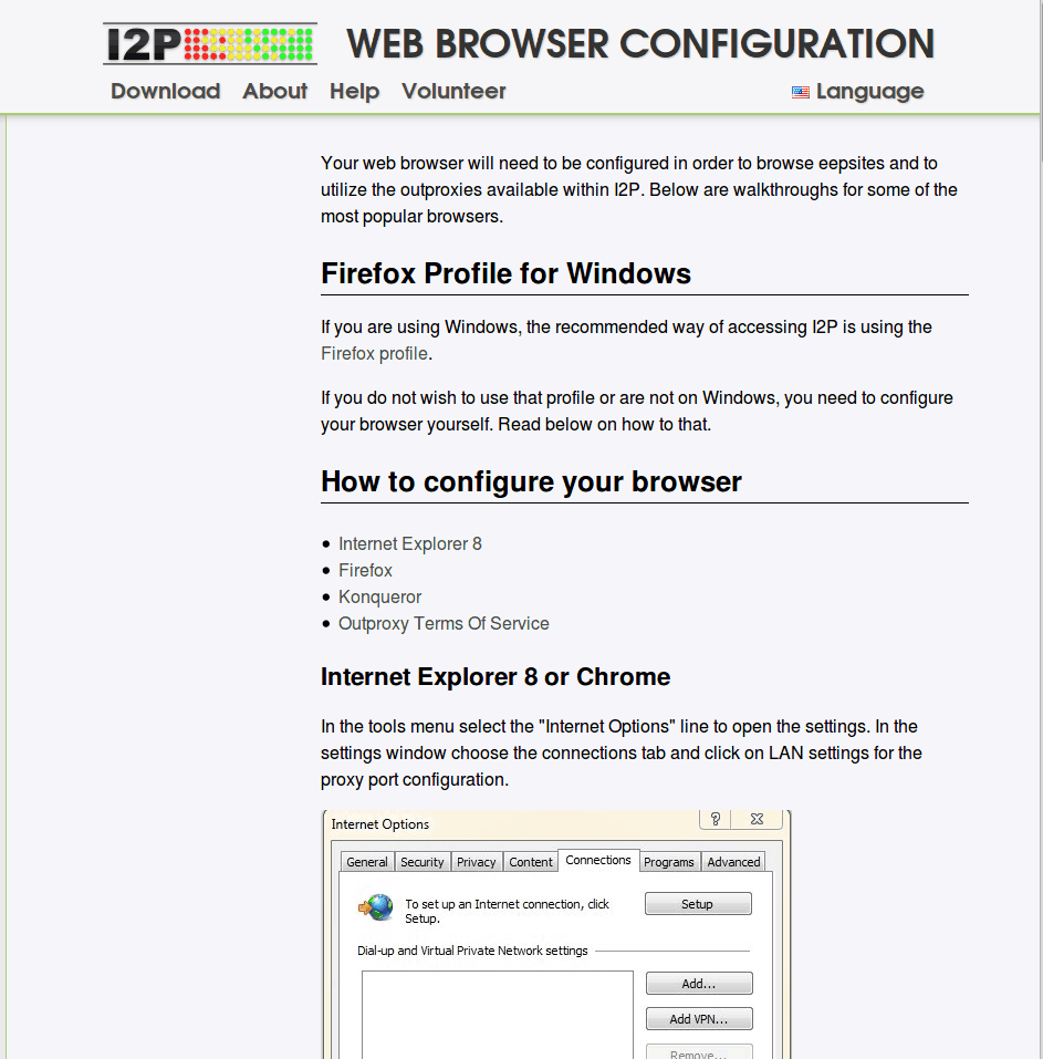 web proxy config