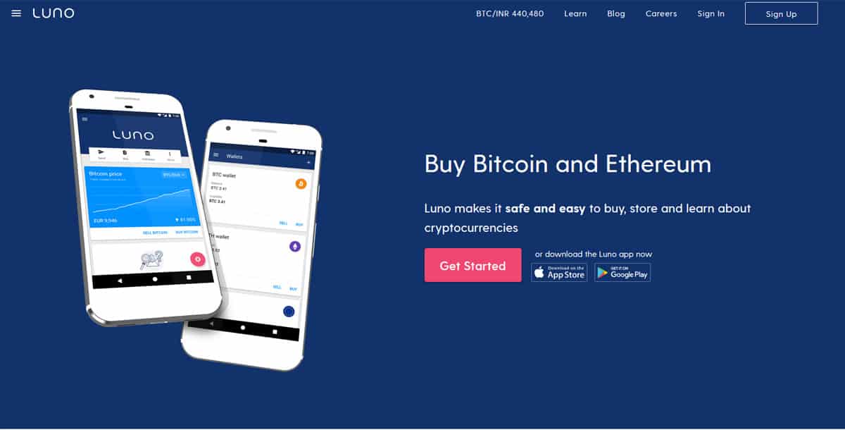 Luno Review Homepage