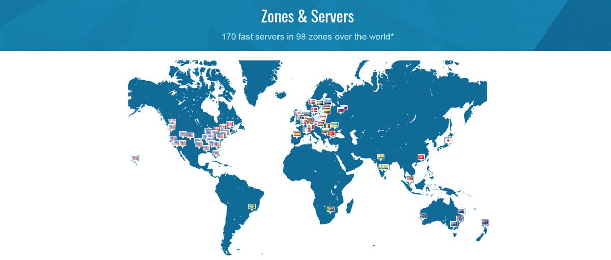 170 servers in 96 locations-Trust.Zone