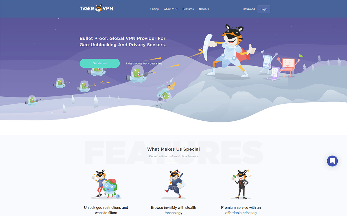 TigerVPN Homepage