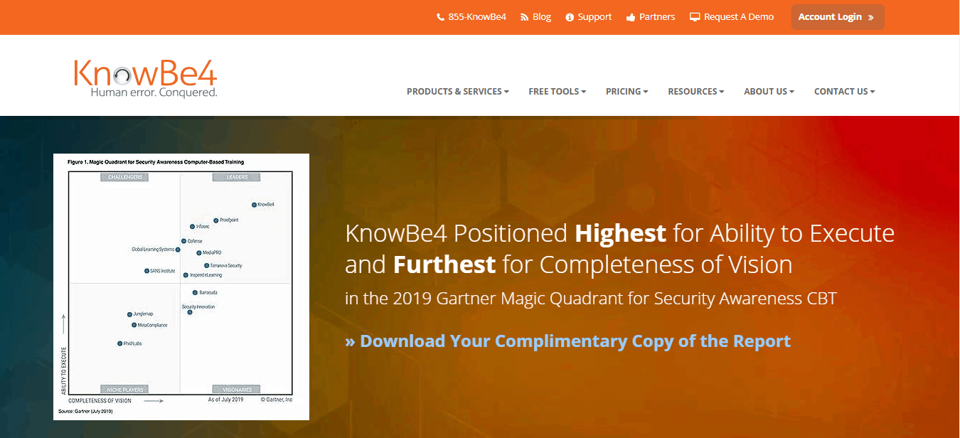 KnowBe4 Homepage