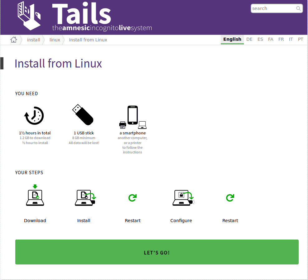 Tails Install